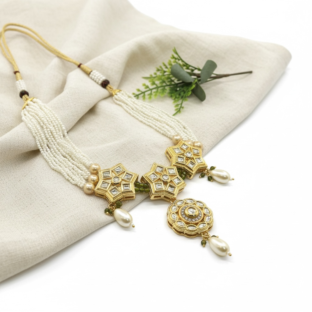 Gul Moti Kundan Set