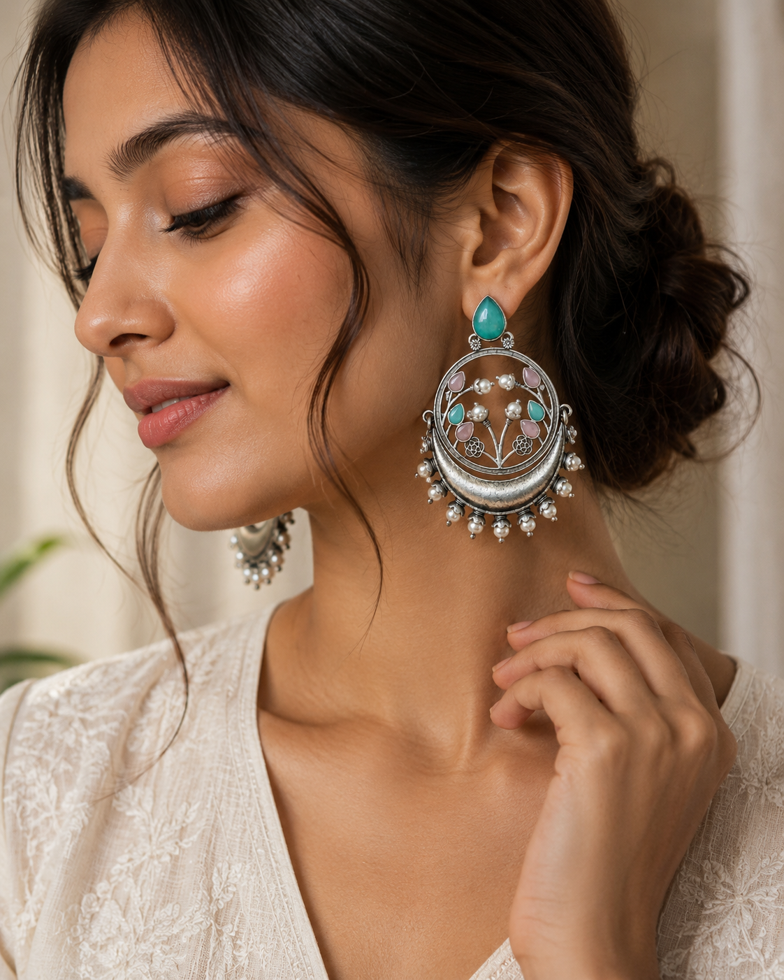 Meher Mint Bloom Earrings