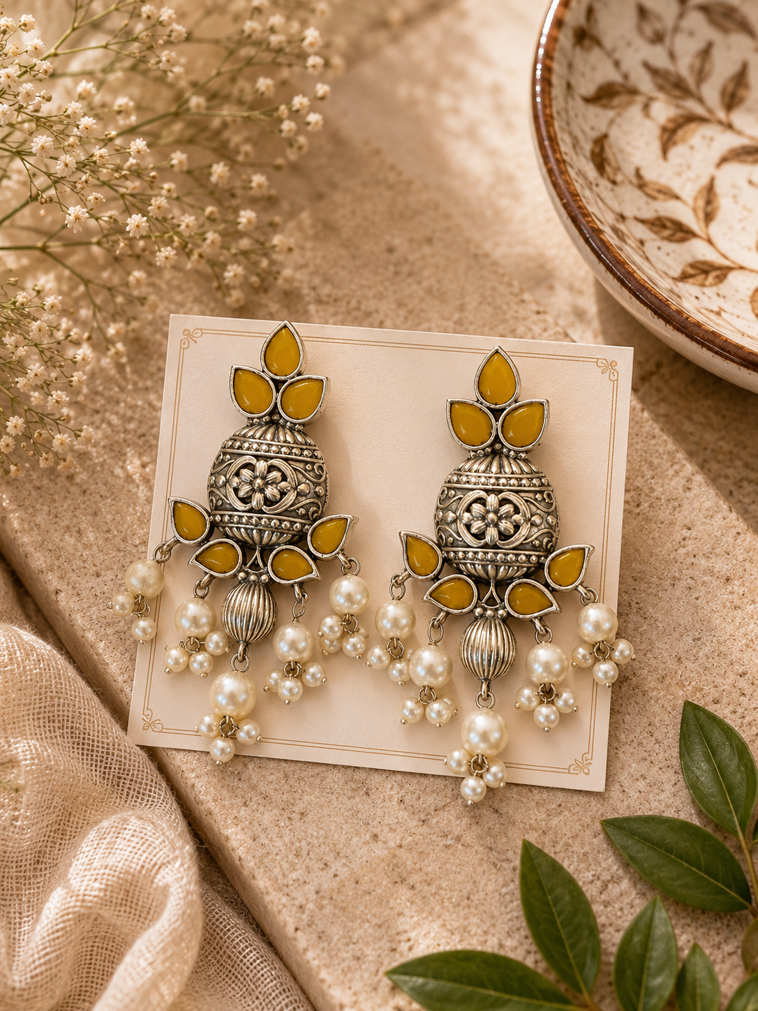 Pushp Drop Earrings