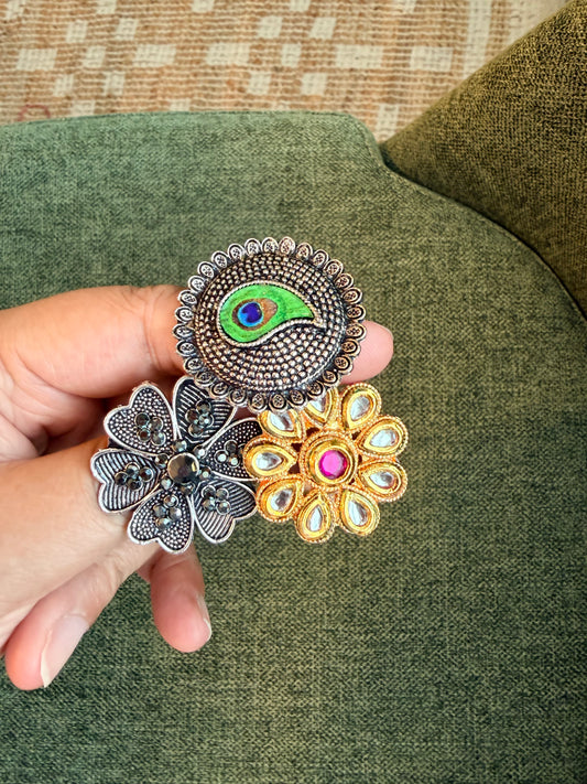 Desi Drama Ring Stack  (Set of 3)