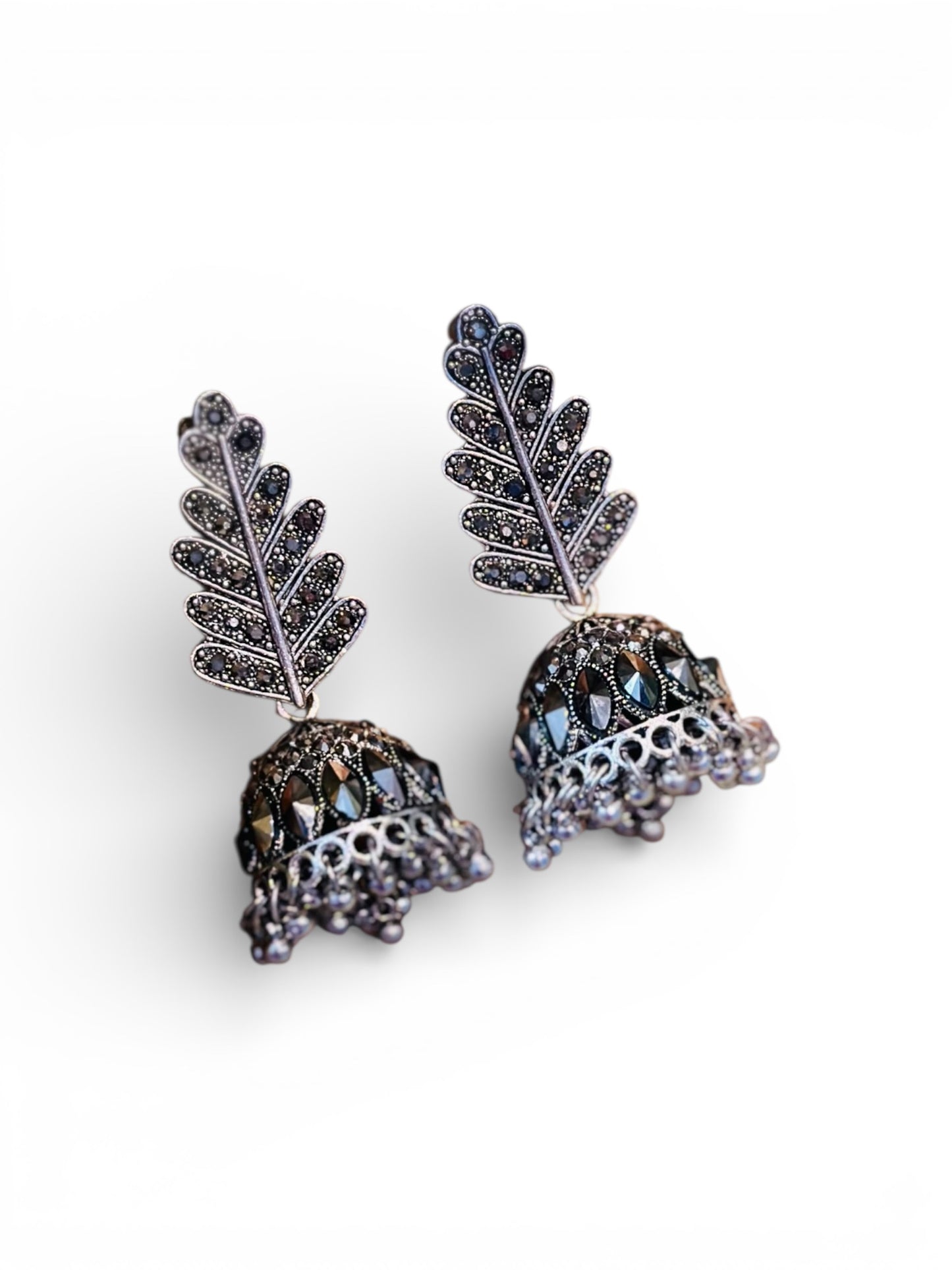 Oxilicious Silver Jhumkas