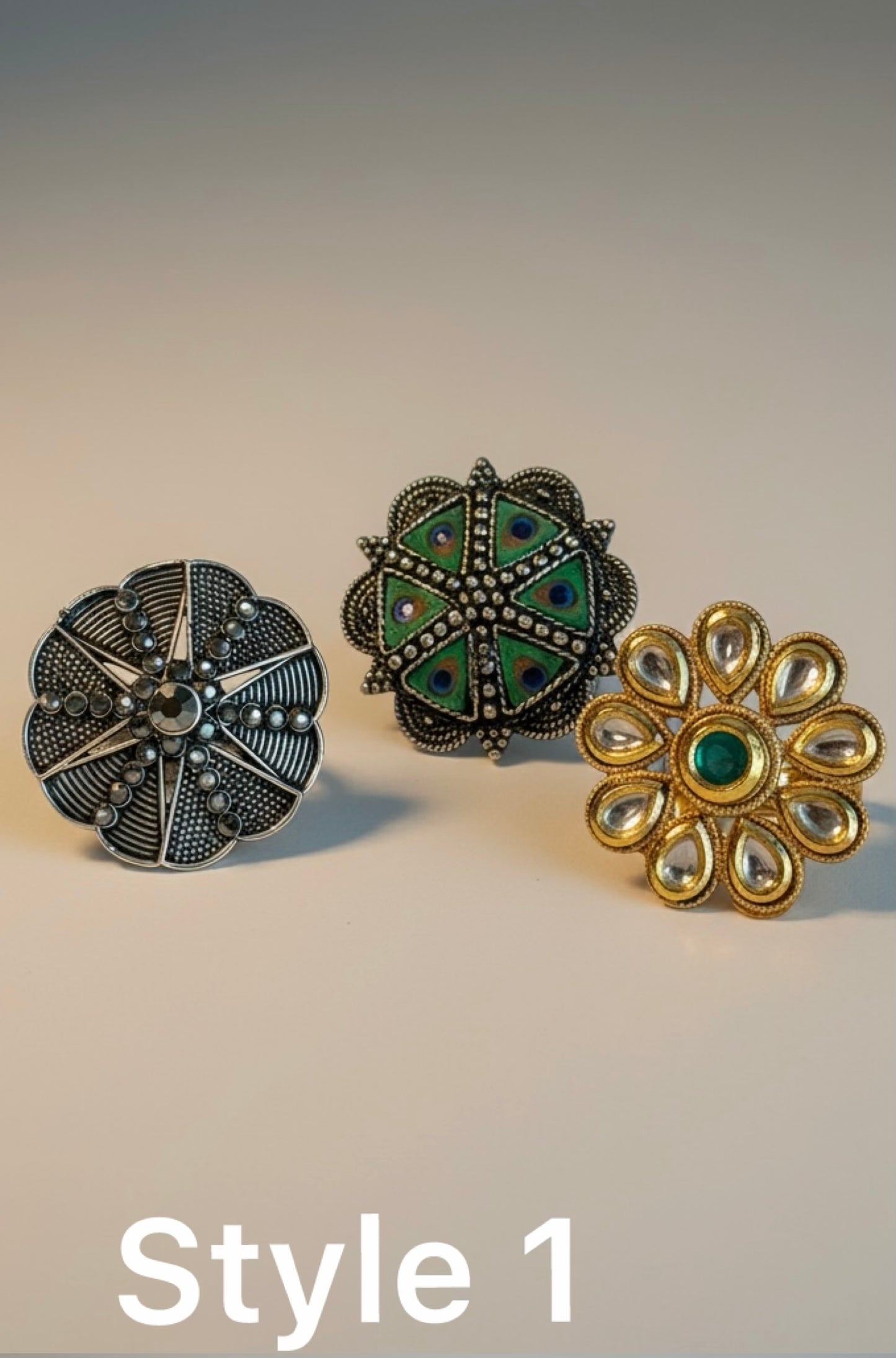 Desi Drama Ring Stack  (Set of 3)