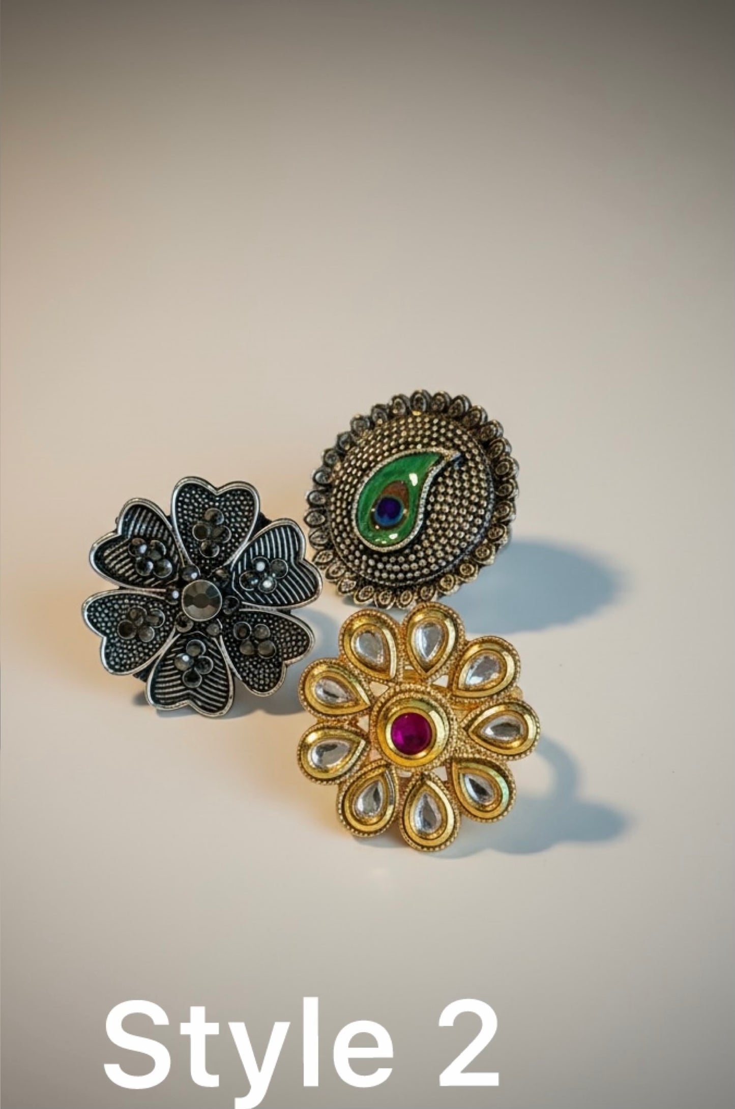 Desi Drama Ring Stack  (Set of 3)